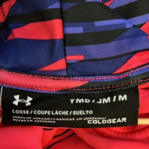 Under Armour Girl’s Pullover Coldgear Hoodie Kangaroo Pocket size Medium - Picture 6 of 7